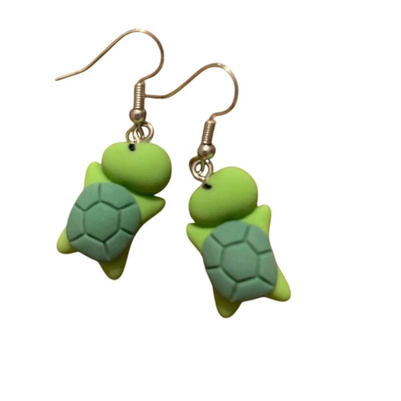 Green turtle‎ earrings #turtlelove - Picture 1 of 1